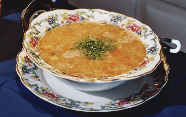 Golden Goose Soup with Pearl Barley